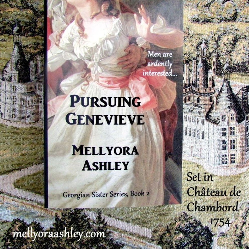 CLEAN HISTORICAL ROMANCE BOOK: PURSUING GENEVIEVE by MELLYORA ASHLEY, LARGE TEXT